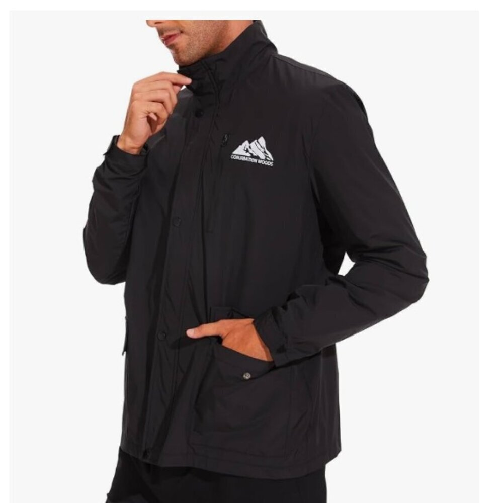 Cycling Running Rain Jacket Lightweight Waterproof Windbreaker Raincoat Large